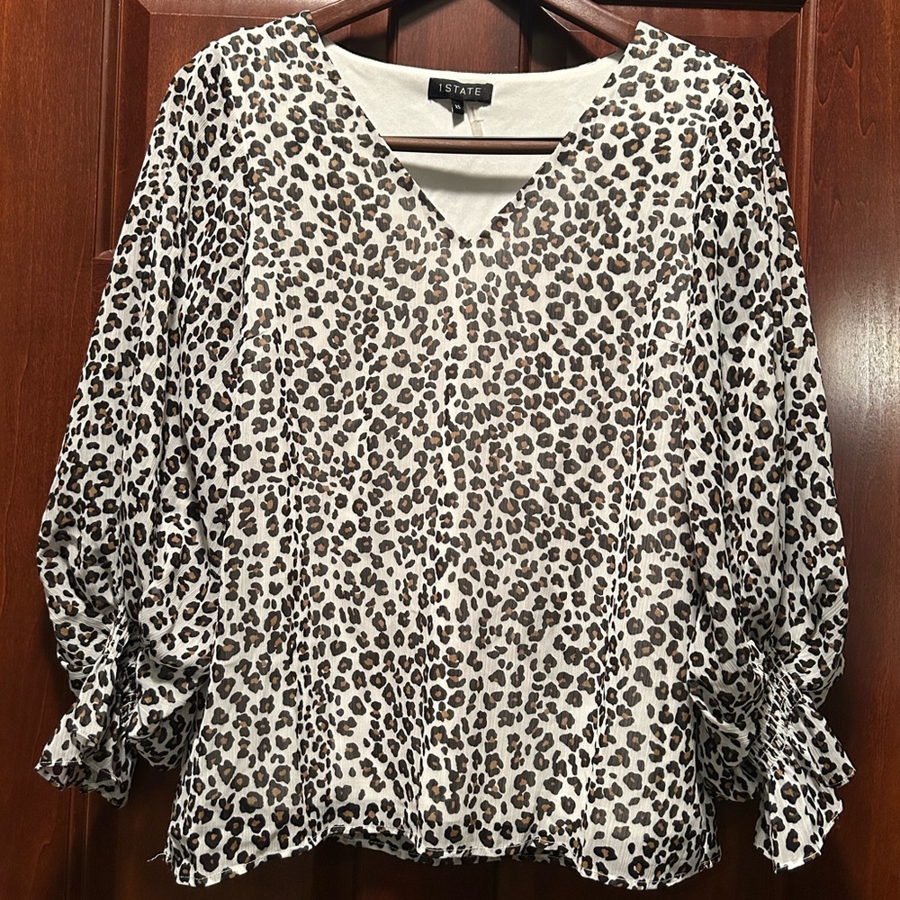 1. State Women's Animal Print Blouse -EUC - Picture 1 of 7